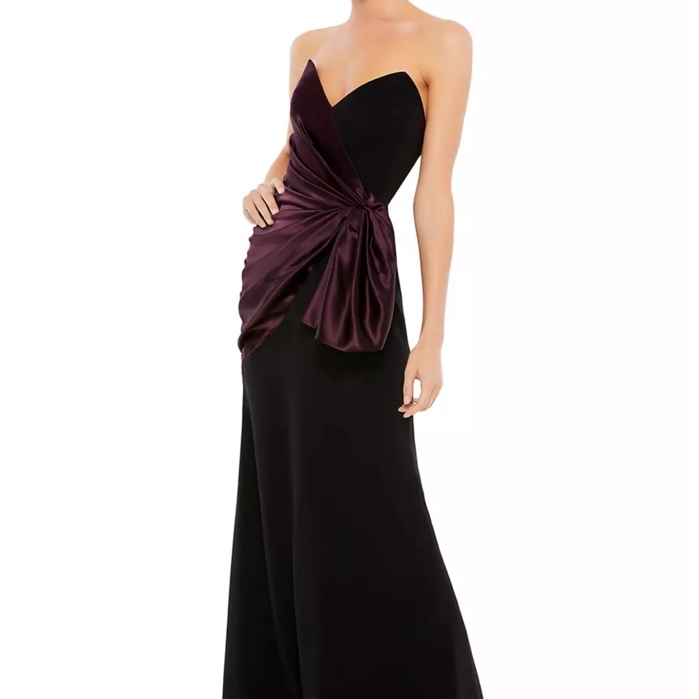 Mac Duggal Two Tone Drape Trumpet Gown